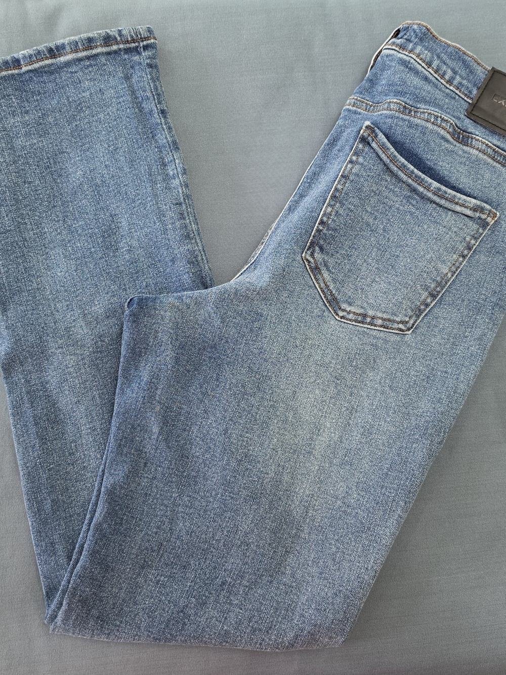Express Women's Light Blue Straight Leg Jeans